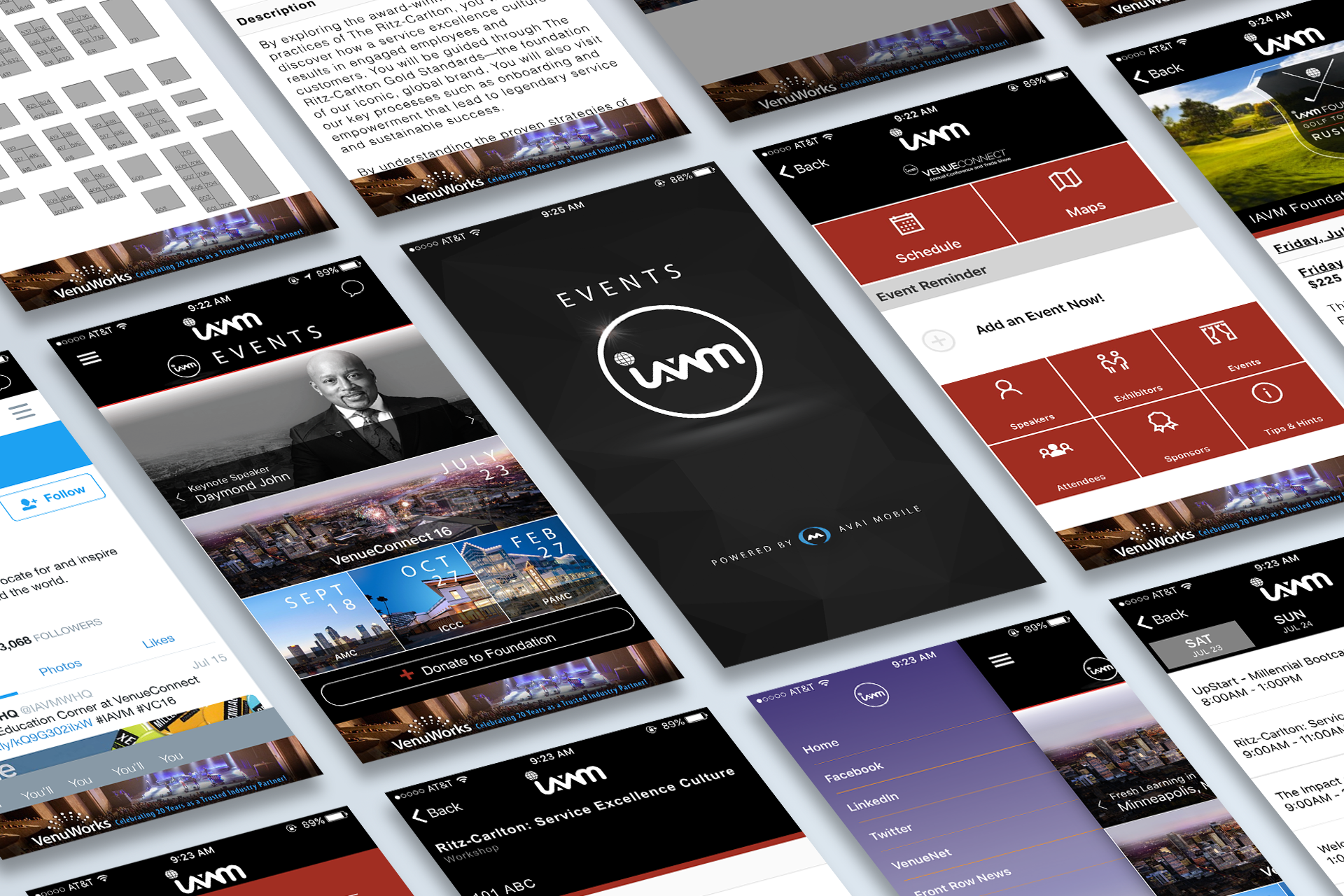 IAVM Events App Spread