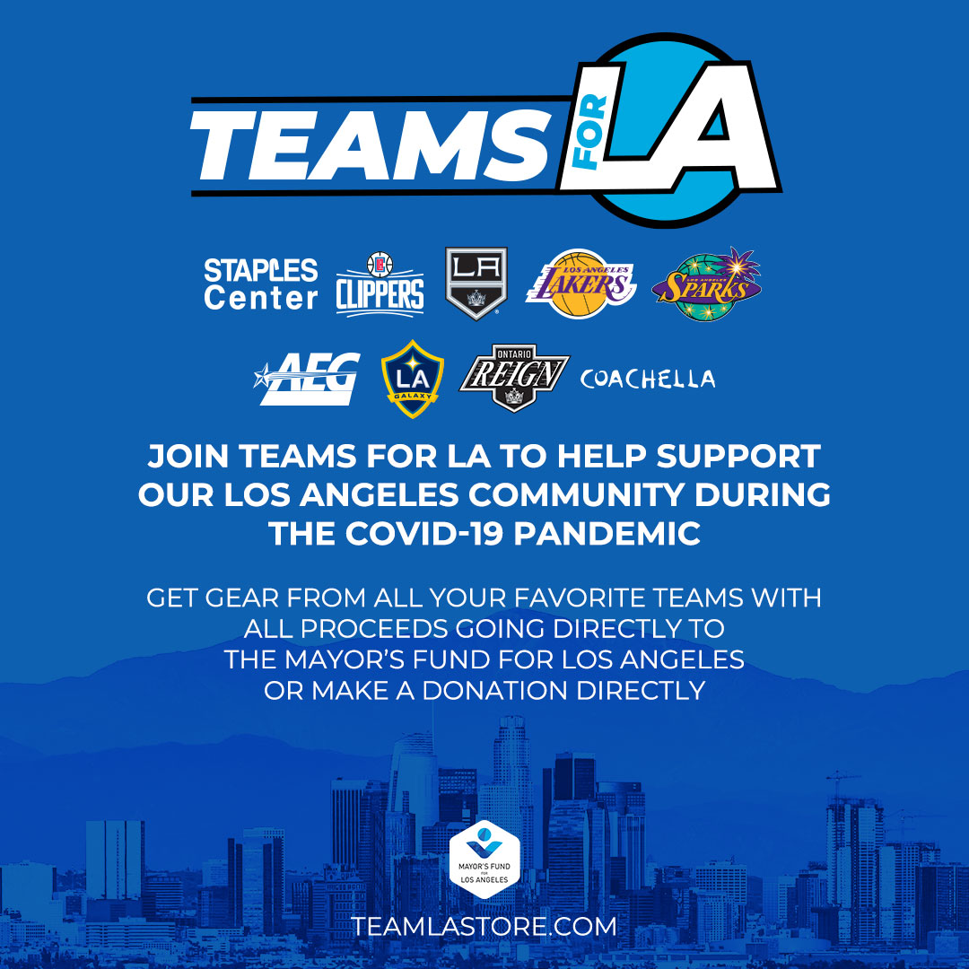 International Association of Venue Managers Local Sports Franchises Come  Together to Create Teams for LA to Benefit Mayor's Fund for Los Angeles 