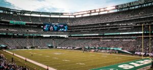 Concession selling New York Giants souvenirs at MetLife Stadium