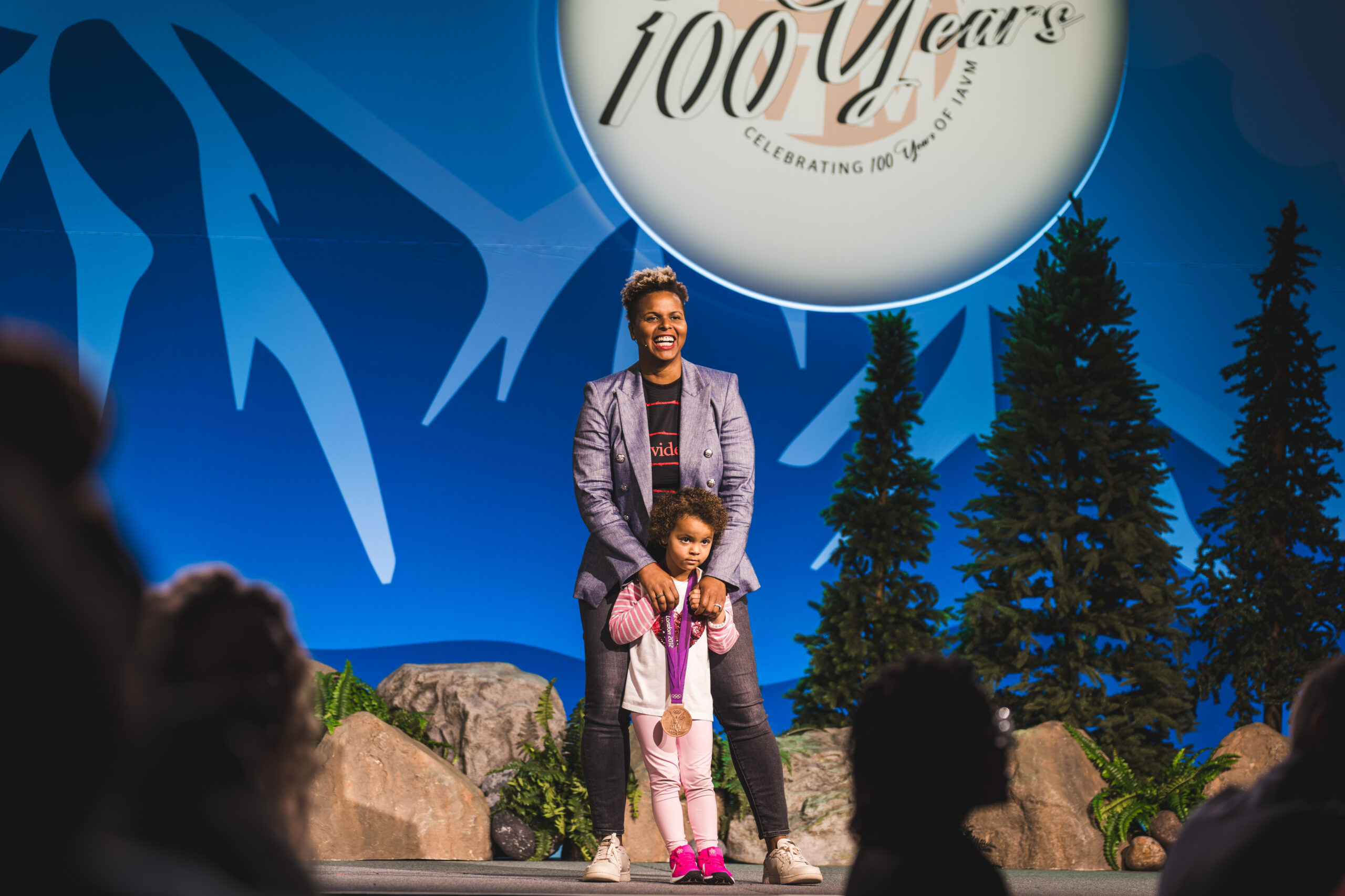 Karina LeBlanc with her daughter Paris