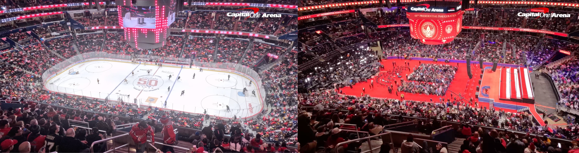 Newly released time-lapse video shows arena’s versatility and logistical efficiency during conversion from hosting ice hockey to inaugural events in quick succession (Courtesy of Capital One Arena)