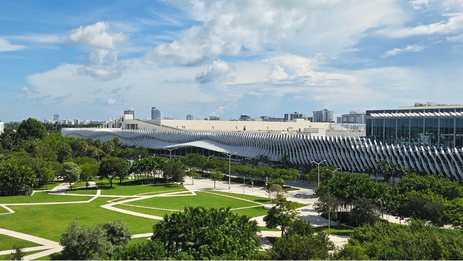 Aerial photo of the Miami Beach Convention Center