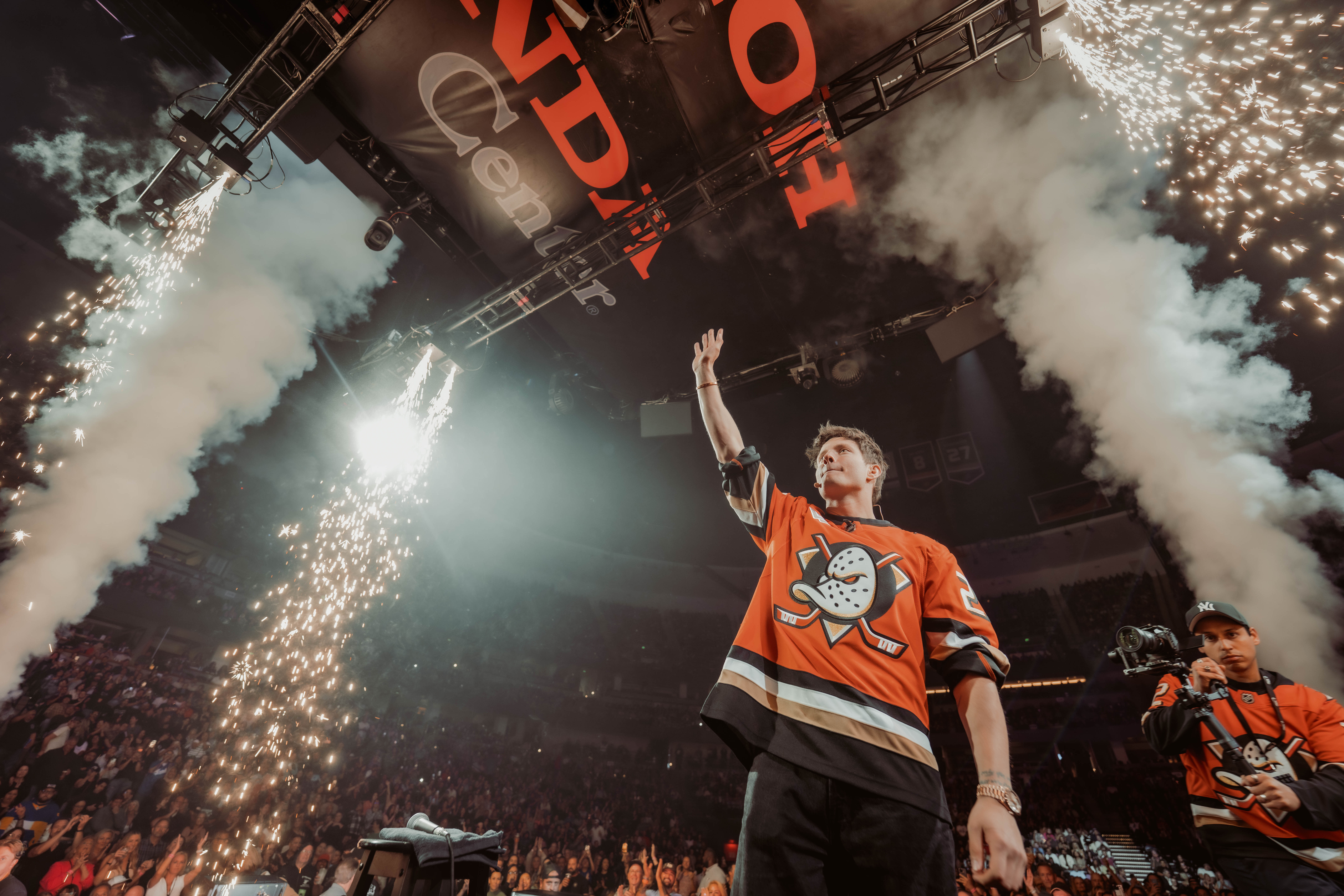 Comedian Matt Rife performing at Honda Center